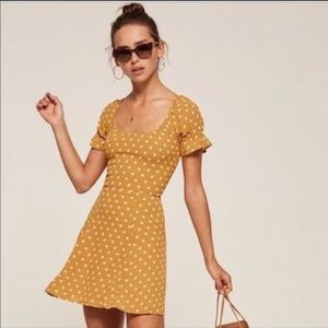 Reformation Arlene Dress in Butterscotch